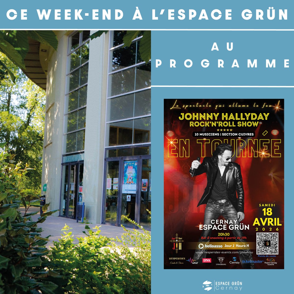 VilledeCernay's tweet image. Retrouvez l'agenda de ce week-end à l'Espace Grün de Cernay : ville-cernay.fr/Actus/AGENDA-E… #cernay #johnnyhallyday #concert