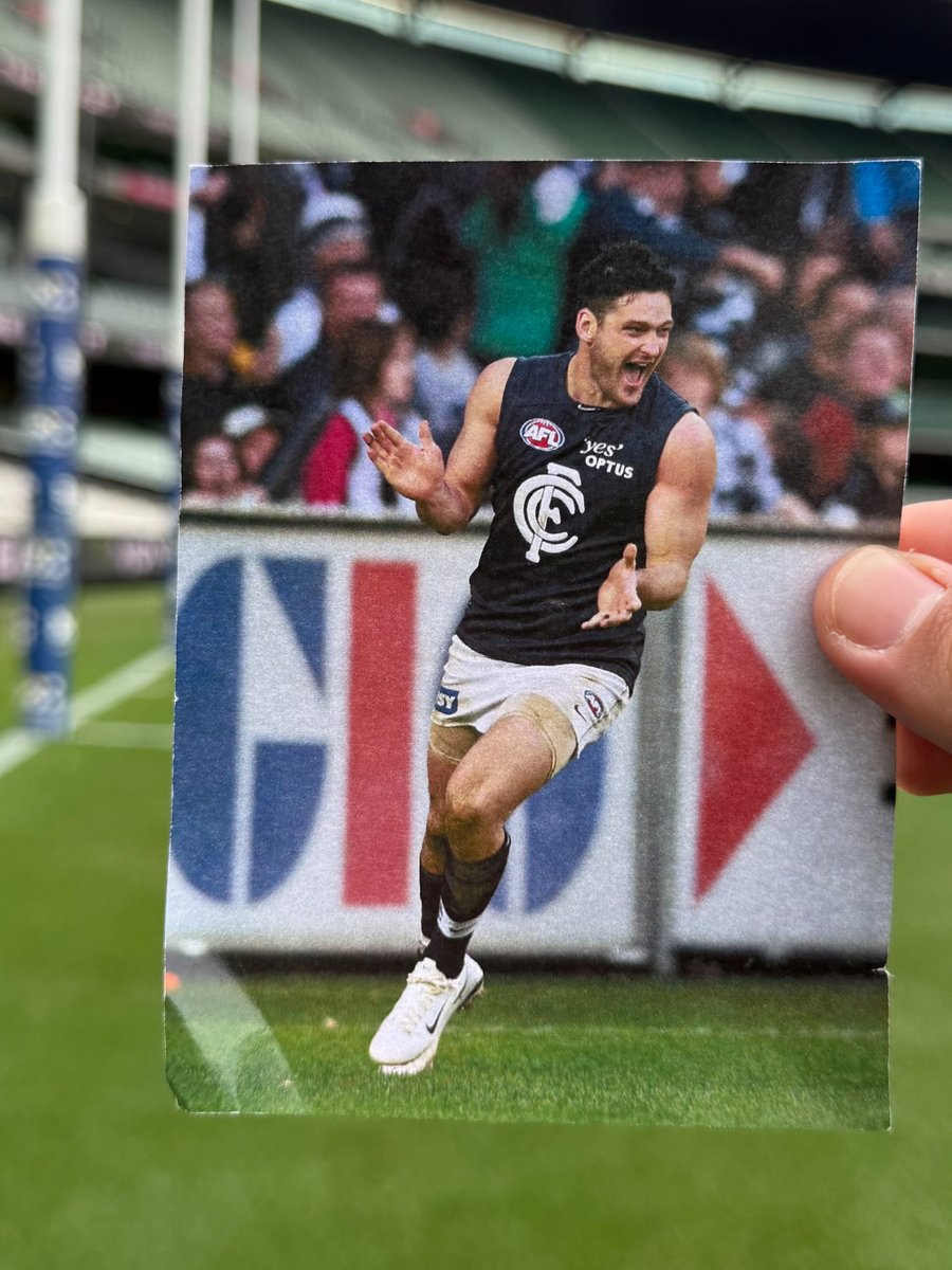 CarltonFC's tweet photo. The rivalry.

The mark. The moment. The Loosh. The... well, you know the one 🤫

📍 @MCG #AFLBluesPies https://t.co/8txS97HHYN