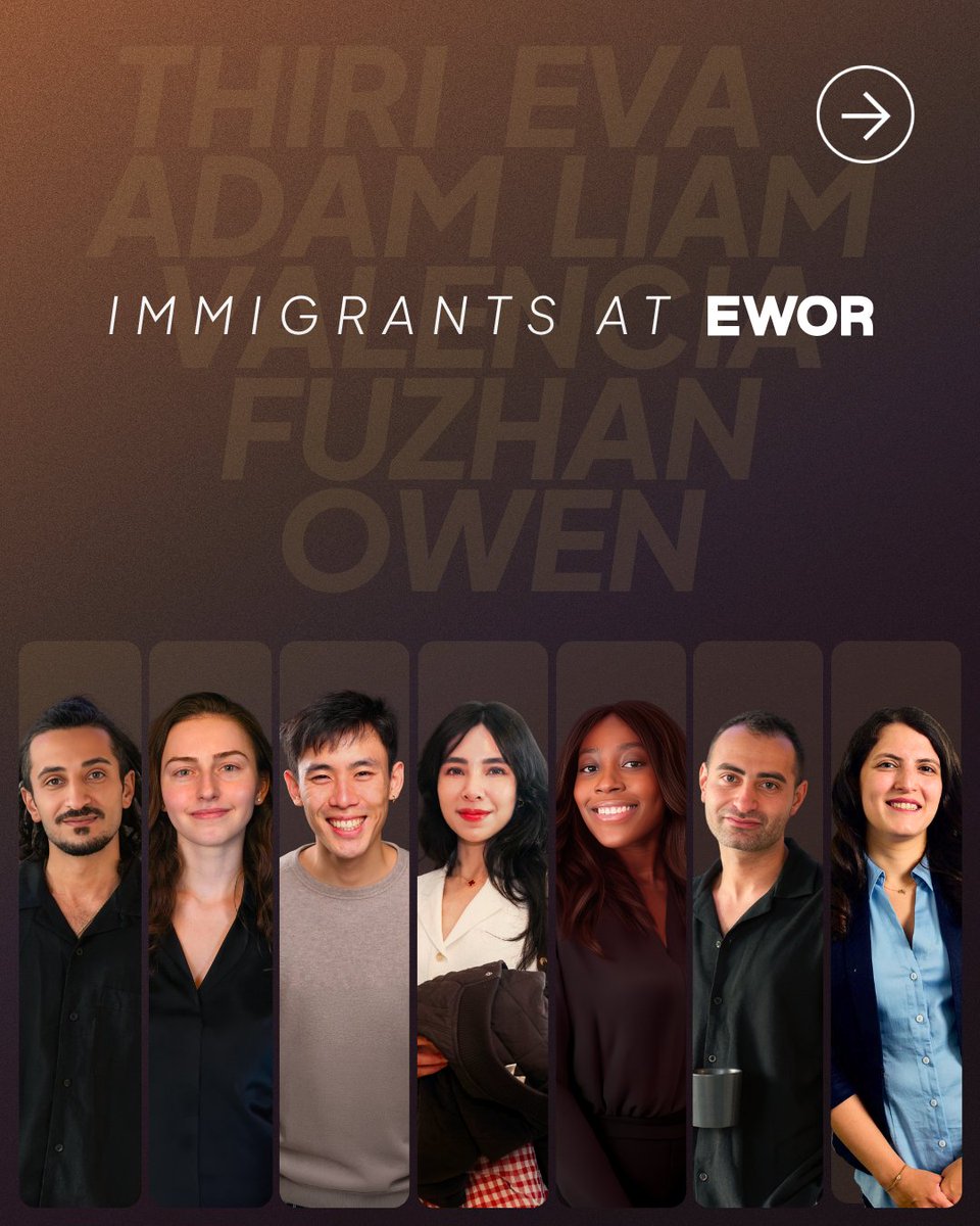 EWOR_official's tweet photo. The founders least likely to succeed by every conventional metric – 'wrong' passport, 'wrong' network, 'wrong' room – had already survived the kind of setbacks that end most companies before they ever started one.

Many EWOR Fellows have come from immigrant backgrounds. Some were stateless, others raised millions before obtaining permanent residency. Many built in a language they learned in less than a year.

Building a company means spending years in conditions of total uncertainty, with no guarantee the next door opens. Immigrants do not need to be ‘taught’ what that feels like.

What most founders call their worst-case scenario, immigrants have already lived through and moved past. There is also something specific about building without permission that immigrants understand before anyone teaches it to them.

Most founders wait to be invited into the room. Immigrants have spent their lives getting into rooms they were never supposed to enter.

Thiri left Burma at 16 to flee war and access university. She spent 9 years in Malaysia earning her PhD, and applied to Harvard University 4 times before being accepted. Her research became ICC evidence against the Burmese military. She’s now building Nyxium at EWOR.

Adam and his brother Liam fled the war in Syria by boat as teenagers, their laptop strapped to Adam's stomach to survive the journey. They learned Swedish in a year and used that same laptop to bootstrap their first venture to 100,000 users and $3M revenue. They are now building @Migma_AI at EWOR.

Fuzhan left Iran at 22 by sneaking out of her window to collect the visa documents her parents refused to sign. She went on to earn three master's degrees, a summa cum laude PhD from the Technical University of Munich, and published 12+ research papers. She’s now building frontier AI for factory floors at EWOR.

Born after his sister under China’s one child policy, Owen left Beijing and moved to Australia before ending up in San Francisco. At EWOR, he’s now building an AI-native immigration law firm serving 250+ customers.

@valenciatalks fled Burundi as a refugee at 4, entered Swedish politics at 13, and was elected to local government by 18 to manage real municipal budgets. At 21, she quit, taught herself to code, and is now building Numerra, an AI financial operating system, at EWOR.

@EvaSmorodina left Russia in 2022, leaving behind a degree she never got to finish – yet she had already accumulated 840+ citations and acceptances to Oxford and EPFL with no formal qualifications. She's now building a preventive solution for the largest chronic disease on the planet at EWOR.

Each of these founders built something real in conditions that were not set up for them. And yet they are still here – and thriving.

That is exactly the kind of founder we look for at EWOR. If any of this sounds familiar, you already know what to do: https://t.co/34tLWrVh1E