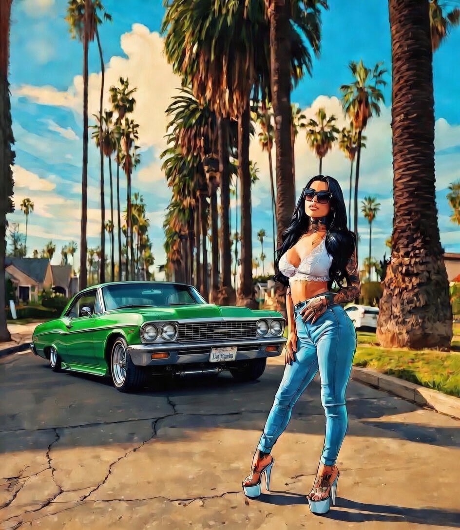 LSPaintShop's tweet image. LA Heatwave 
#GTAOnline #Snapmatic #INKS