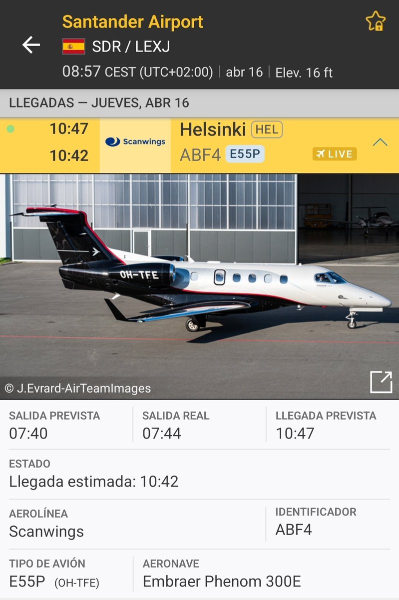 AParayas's tweet image. ✈️ AVIACION PRIVADA 

Hoy el #Aeropuerto Seve Ballesteros  - #Santander recibe 4 vuelos privados según podemos ver en @flightradar24 

🛬 Llegadas desde 👇

#Niza 
#Helsinki
#Madrid
#Milán #Linate