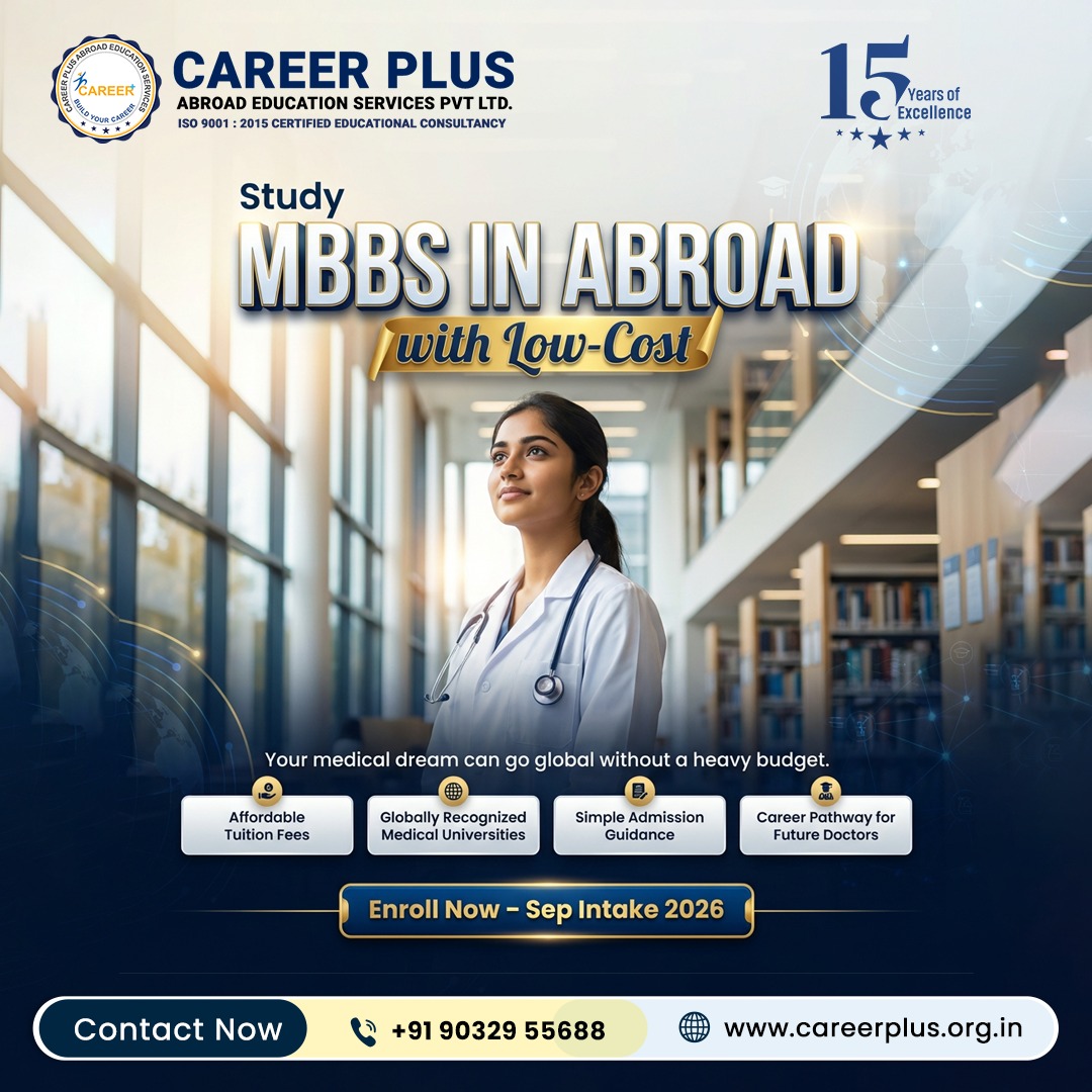 careerplusedu's tweet image. Study MBBS Abroad without a heavy budget 🌍🩺

Affordable fees | Global universities | Simple admissions | Clear career pathways

Enroll for Sep 2026 intake

📞 90329 55688
🌐 careerplus.org.in

#MBBSAbroad #Careerplus #FutureDoctors