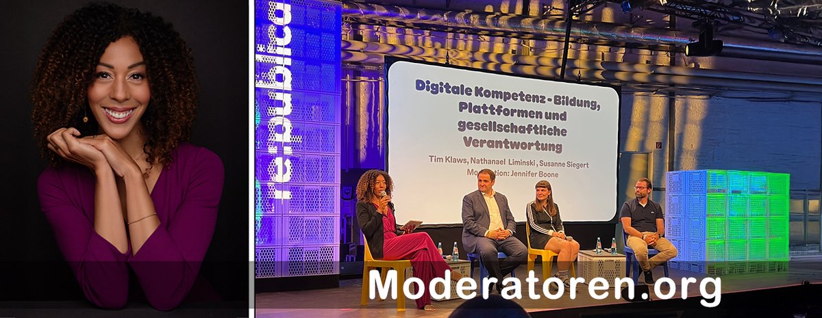 Jennifer Sarah Boone jetzt auch als #Bilinguale #Moderatorin auf bei uns: Ob fliegender Wechsel, unterschiedliche Briefing- und Moderationssprachen oder ein klarer Fokus: Die bilingual aufgewachsene britisch-deutsche Moderatorin ist auf Deutsch wie auf ...
moderatoren.org/jennifer-sarah…