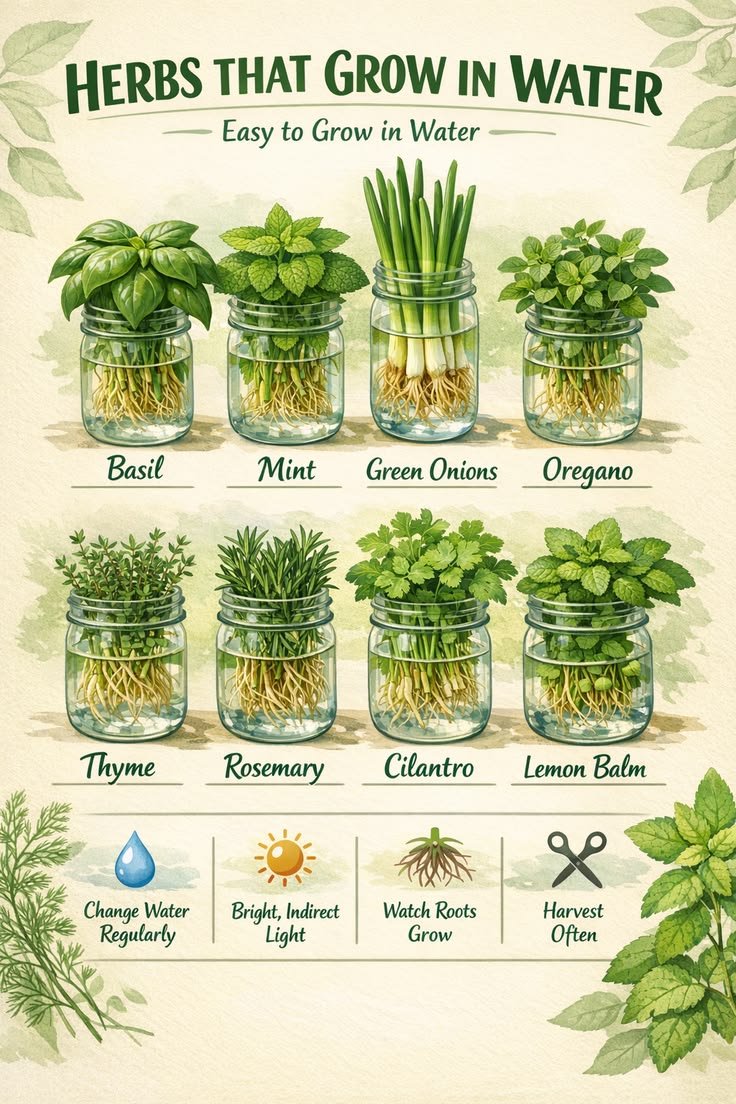 herbs that you can grow in water