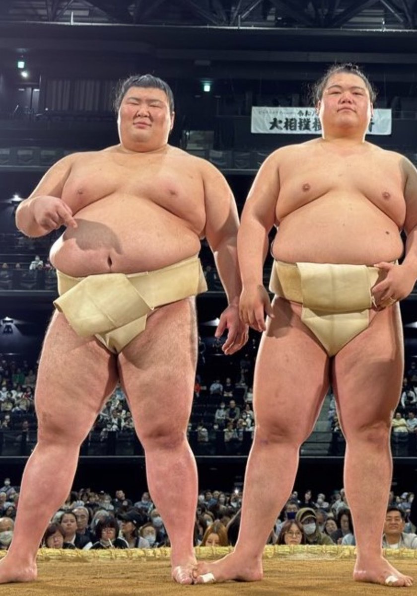 熱海富士のハンドサインなんだろと思ったら王鵬がギュッと足踏んでる笑