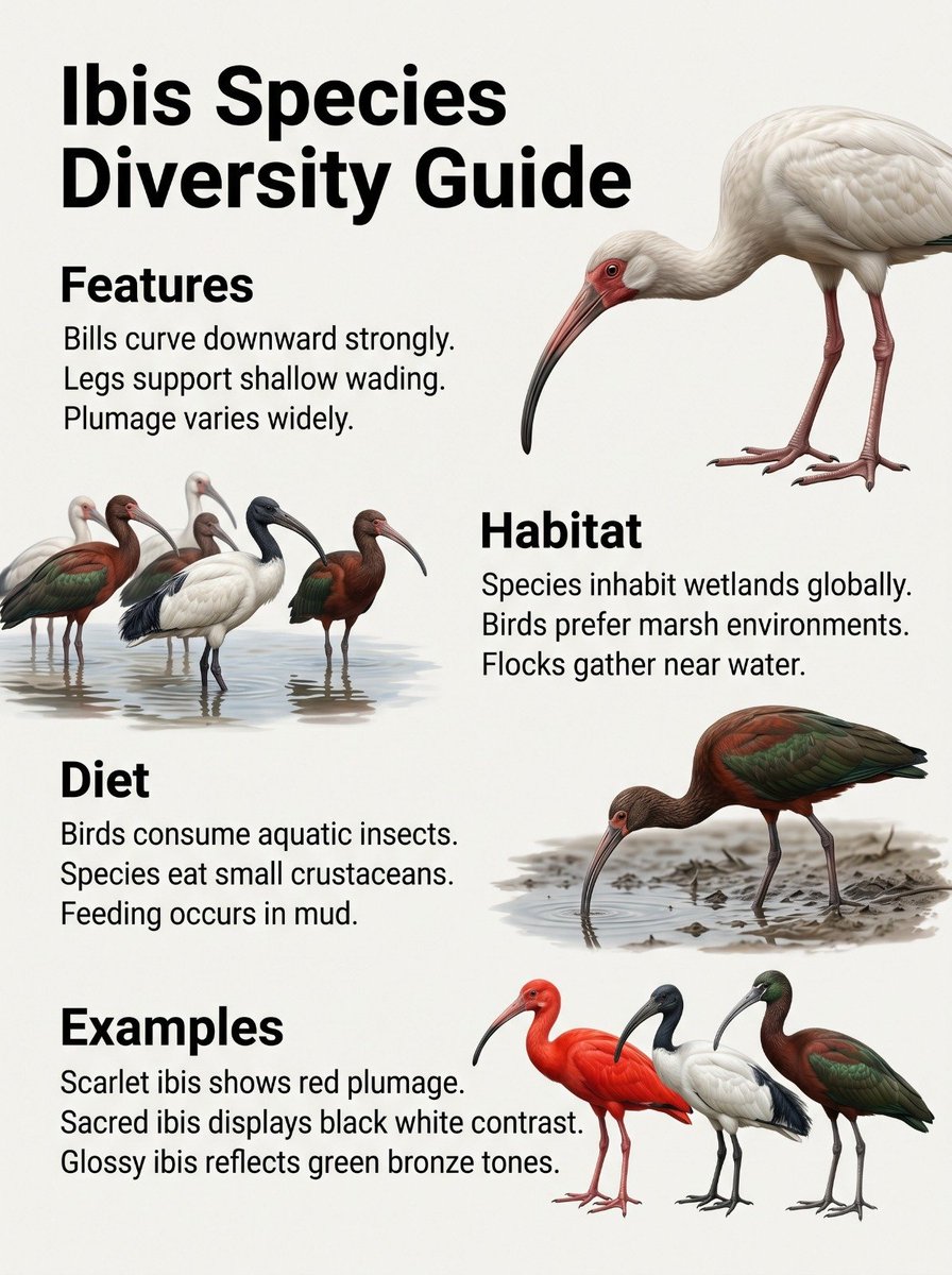 The diversity of ibis species 🐦