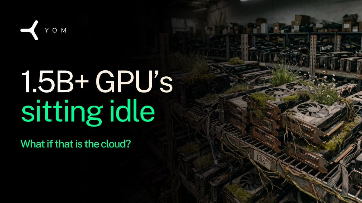 Gaming doesn’t need more data centers.
It needs a different model.

There are already 1.5B+ GPUs sitting idle.

What if that is the cloud?

No downloads.
No expensive hardware.
No cloud tax.

Just instant play, anywhere.

That’s what we’re building at YOM.