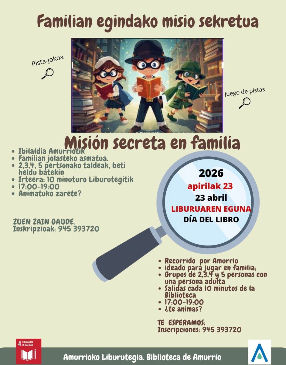 Juego en familia y literatura protagonizan la programación de la Biblioteca de Amurrio. radiollodio.com/2026/04/16/jue…