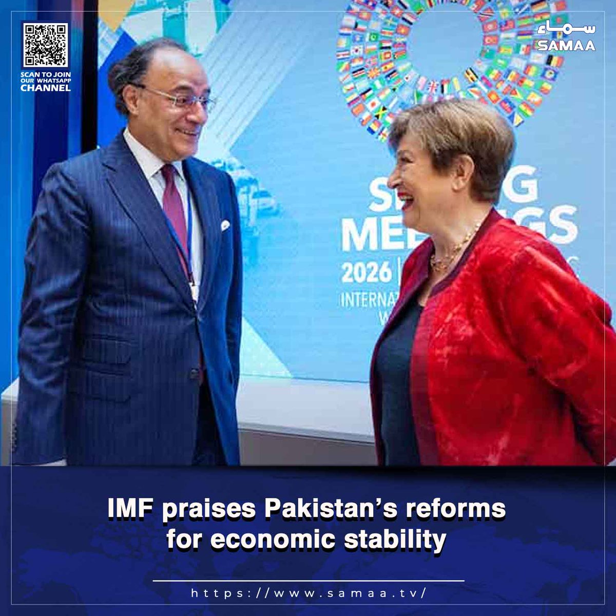 SAMAATV's tweet image. Minister engages IMF, ADB, Fitch, global investors while outlining Pakistan’s strategy for stability

Read more: samaa.tv/2087349369

#SamaaTV #IMF #Pakistan #FinanceGoals #economicgrowth #Pakistaneconomy