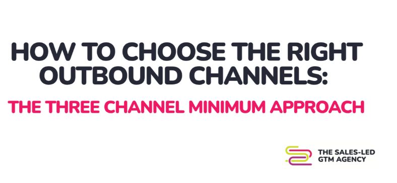 thinkers360's tweet image. How to Choose The Right Outbound Channels: The Three Channel Minimum Approach buff.ly/4diqroX via @LeslieVenetz of @leslievenetz on @Thinkers360 #BusinessStrategy #Leadership #Sales 📣 Expert? Get certified at Thinkers360: buff.ly/FPvU79b