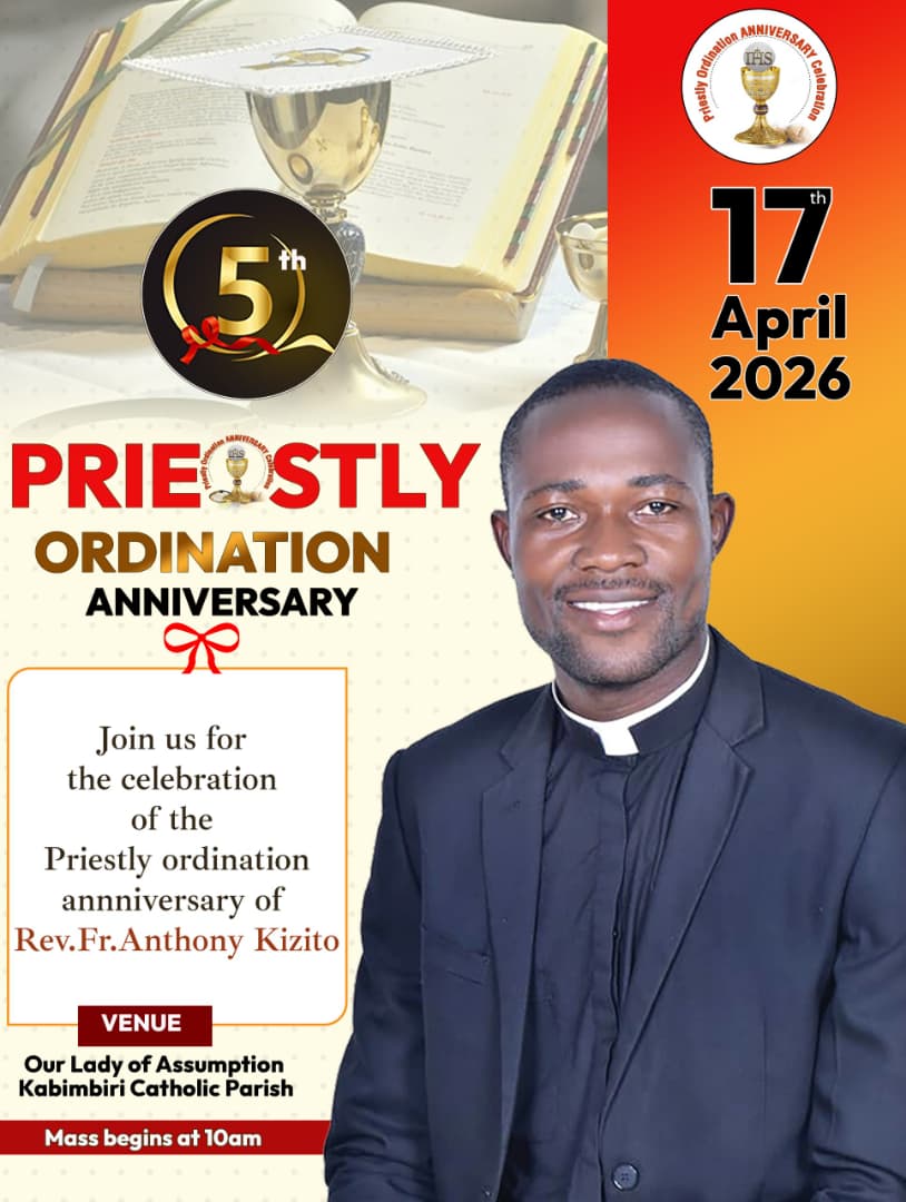 DioceseLugazi's tweet image. Joins Us as we Thank the Lord for his Glorious Love #5years of Priesthood
Tomorrow