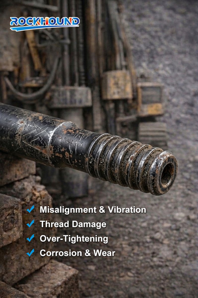 Rockhounddrill's tweet image. What are the reasons for the failure of rock drilling rods? How can we avoid and maintain it?
#drillrods #rockdrilling #drillingtools #miningequipment #tophammer #drillsteel #failureanalysis #miningsolutions