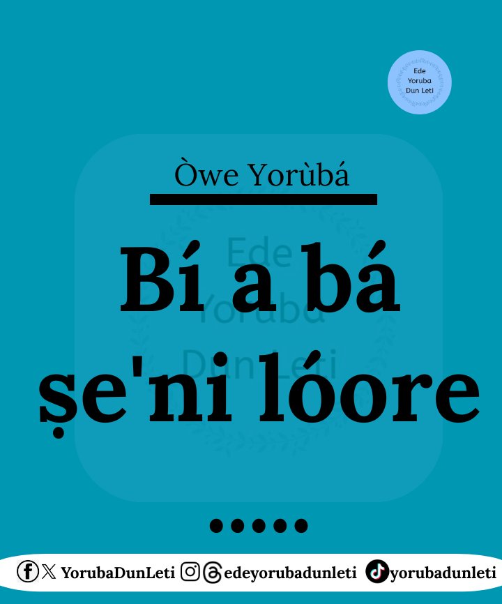 Èdè Yorùbá Dùn Létí tweet media