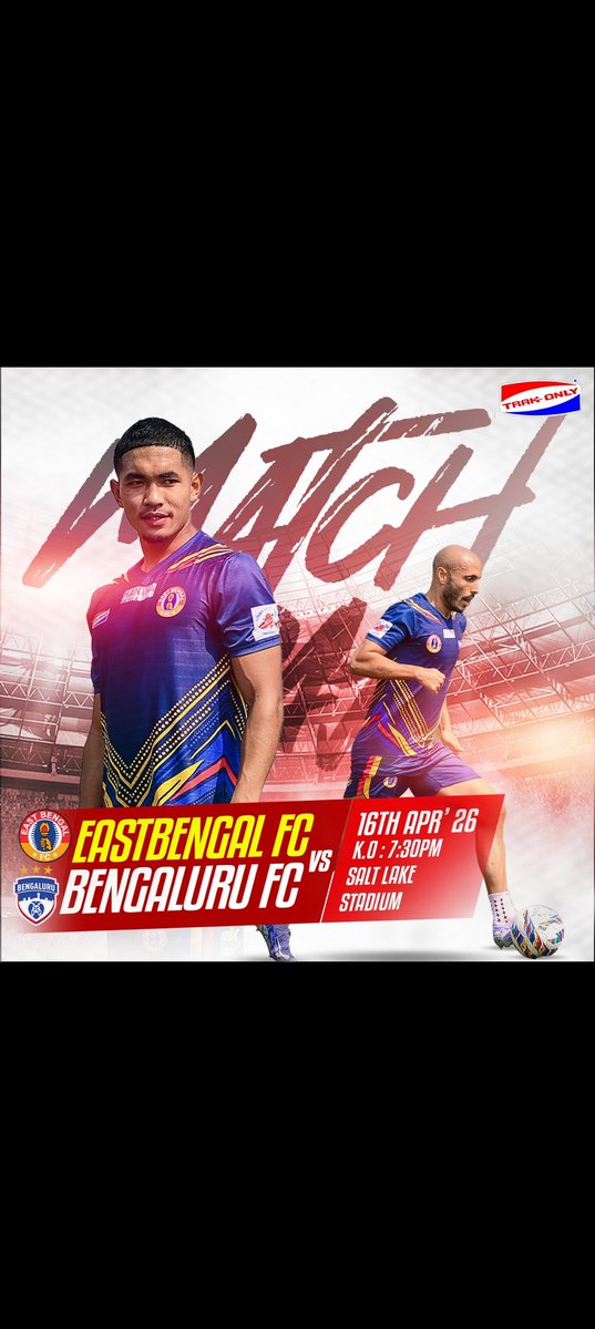 trakonly's tweet photo. History. Pride. Fire. 🔥
It’s not just a match — it’s a rivalry that never fades.
Two giants, one battlefield.
East Bengal FC 🆚 Bengaluru FC
Old scores to settle. New memories to create.
Salt Lake, get ready… the legacy continues. 

#ElClasico #IndianFootball #Trakonly https://t.co/AjOnqheFDE