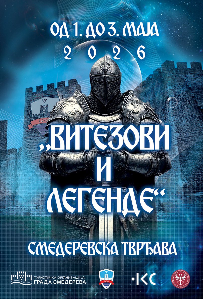 Витезови и Легенде у Смедеревској тврђави од 1. до 3. маја sdkultura.rs/detalji/dogadj… via @<a href="/centarzakulturu/">centarzakulturubor</a>
