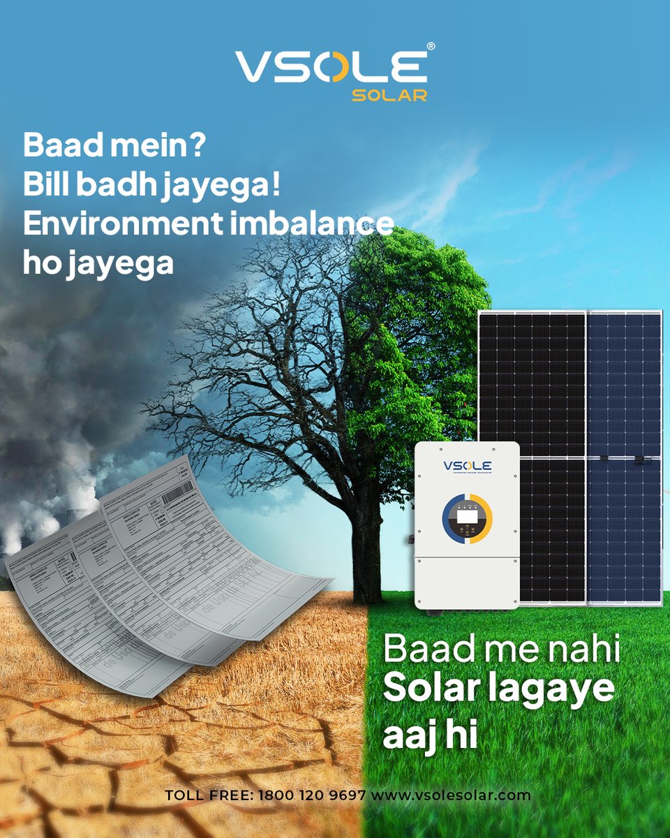 VsoleSolar's tweet photo. Why delay and face the consequences of more bills and environmental imbalance?
Switch to solar today!

Explore our wide range of inverters at
https://t.co/9T7pVb3Xpg

#solarinverter #solarrevolution #solarproject #solarpowered #vsolesolar https://t.co/MdZ0EdIhYy