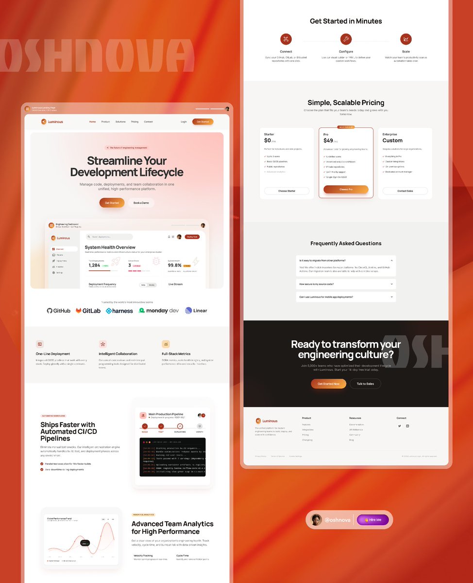 _DavidOsh's tweet image. Most dev tools feel harder than they should be.

Designed Luminous, a cleaner way to manage your development lifecycle.

Simple. Clear. Focused. 🚀
#UIUX #Startups #BuildInPublic #SaaS