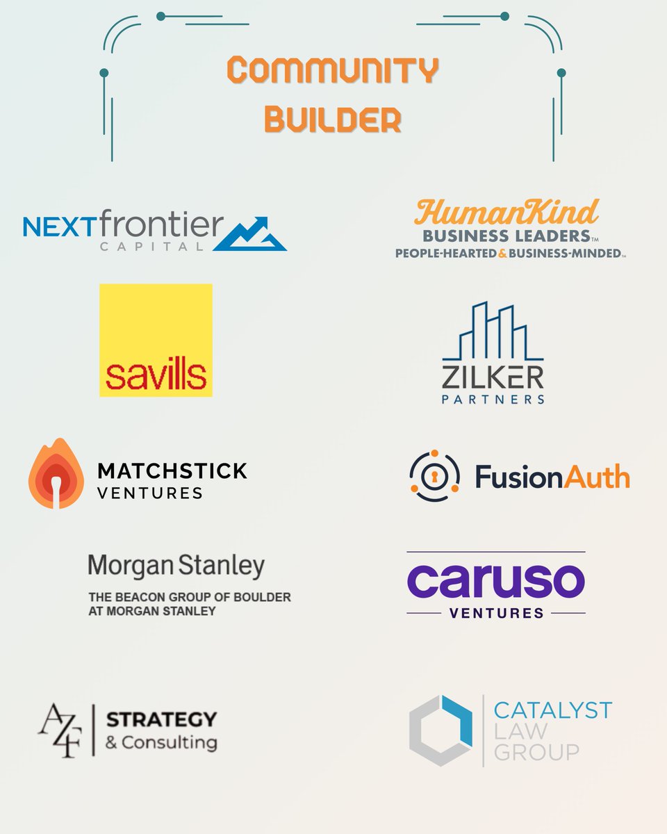 bldrstartupweek's tweet photo. Part Two: A special BSW thank you to our awesome sponsors! The week simply couldn't happen without their support. Check them out! https://t.co/X3ptnQgkfc

#BSW26 #boulderstartupweek #boulderstartups #boulder https://t.co/tHjXV3ZG7Y