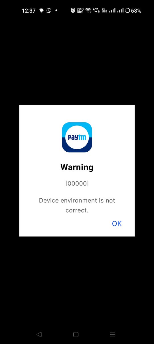 iamarpit_s's tweet photo. @Paytm team I am not able to operate the app on my device from last 2 days. The below error comes up every time I try to run it. I have also re installed the app but it is not letting me login. Pl help asap .. https://t.co/LuanY4fbwx