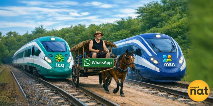 pwrdbyrog's tweet photo. WhatsApp will add usernames in 2026 after years of exposing users via phone numbers. ICQ had them in the 90s, MSN in the 00s. META arrives with a cart while others already had electric trains. Too little, too late. #META #WhatsApp #UserAbuse #DPC #GDPR #DigitalRights #TechFailure https://t.co/rrLj0Ne96m