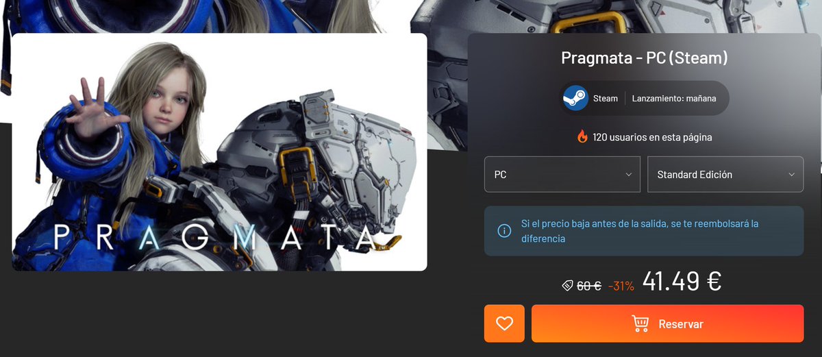 Heikki360's tweet image. Pragmata está HOY a la venta en @InstantGamingES a poco más de 40€. Yo lo he comprado y en un rato abriremos directo a ver si Capcom ha vuelto a hacerlo.

instant-gaming.com/es/7112-compra…

#Publicidad