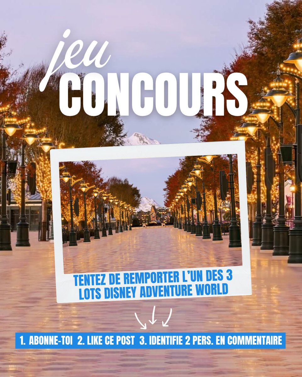 magicmag_off's tweet photo. 🎁 CONCOURS MagicMag ✨

Gagne 3 lots Disney Adventure World &amp; World of Frozen !

👉 Abonne-toi + like + partage + identifie 2 personnes
📅 Fin : 26/04/2026 – 20h
📍 FR/BE/LU

🍀 Bonne chance !

#Concours #Giveaway #Disney #WorldOfFrozen #DisneyAdventureWorld https://t.co/1jEupluBGm