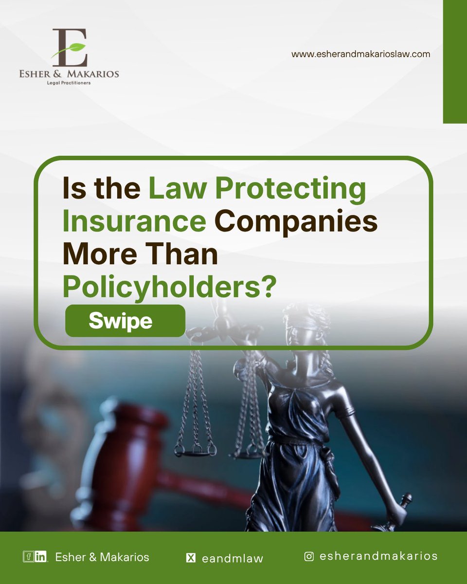 eandmlaw's tweet image. Is the law protecting insurance companies more than policyholders?

This post explores how insurable interest can sometimes work against policyholders.

Swipe through to see where protection meets technicality.

#LegalInsight #InsuranceLaw #EsherAndMakarios