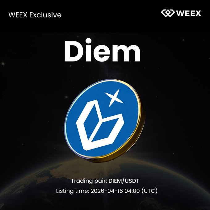 WEEX_Italy's tweet photo. Avviso di nuova quotazione su #WEEX🔔
Siamo lieti di annunciare la quotazione in esclusiva di $DIEM su WEEX!

🔹Fai trading su WEEX: https://t.co/akup3VaLGi

🔹Maggiori dettagli: https://t.co/vr2opQs875

#SpotListing  #DIEM https://t.co/umJPu3HWuL