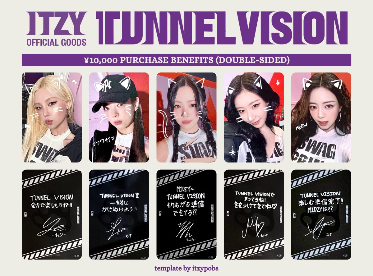 🐜 ITZY 3RD WORLD TOUR <TUNNEL VISION> TNVS in JAPAN official goods ¥10,000 purchase benefits templates 
∟ download itzypobs.carrd.co

©️ all pics ctto 

🏷️: #ITZY #ITZY_TUNNELVISION #ITZY_TNVS #itzypobs_templates