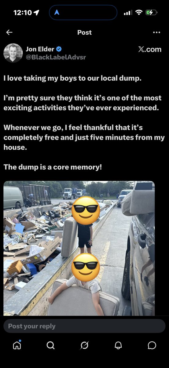 audiuary's tweet photo. @michaelpatron0 He is so successful he is dumpster diving with his kids, core memory apparently. https://t.co/fAR3hGckby