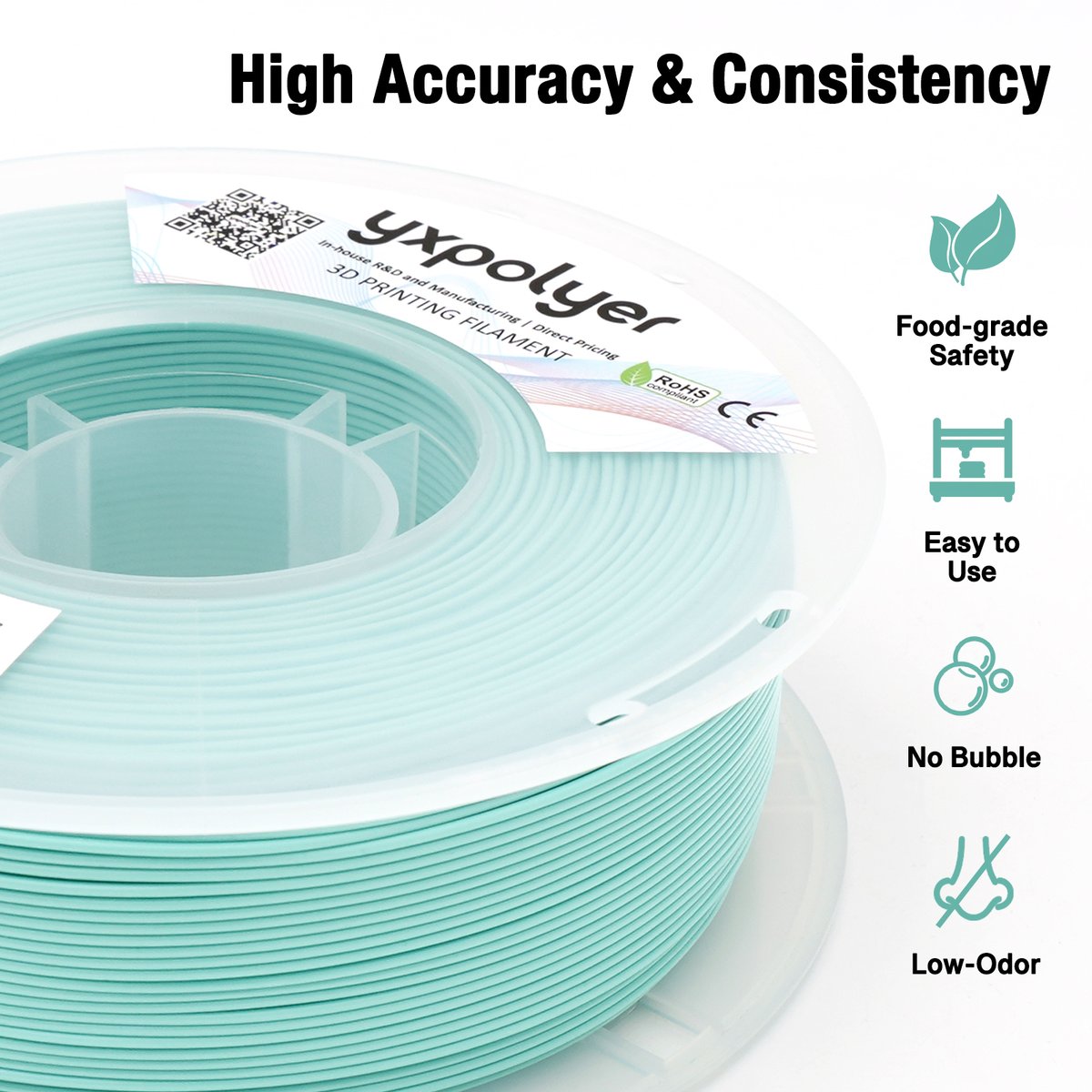 yxpolyer's tweet image. ✨ New Color Drop ✨

Food-Safe PLA+
Mint Green 🌿

Food-safe and pet-friendly💚

#3dprinting #pla #filament #3dprint #yxpolyer