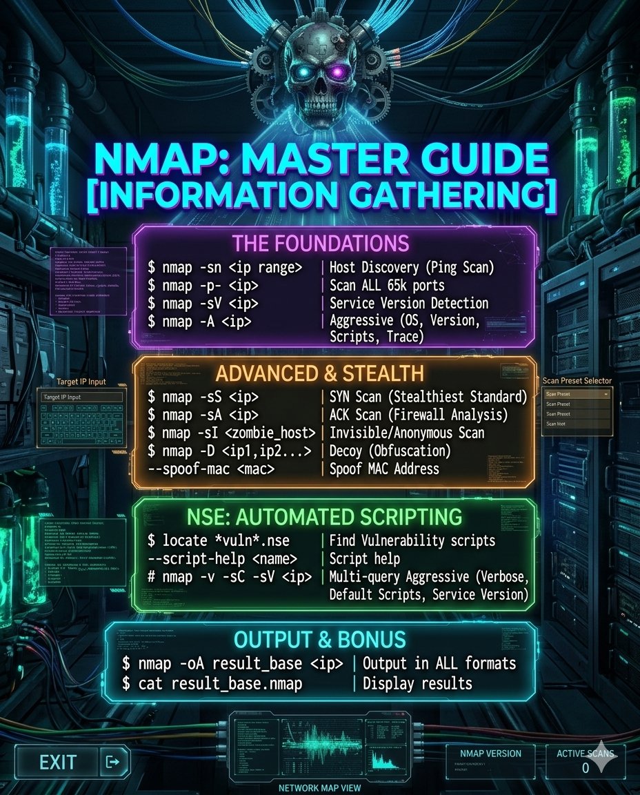 Anastasis_King's tweet image. Nmap Master Guide: Information Gathering

Nmap remains one of the most essential tools for network discovery, service enumeration, and security assessment in authorised environments.

Comment NMAP 📡🔍👇

#nmap #cybersecurity #networksecurity #infosec #pentesting