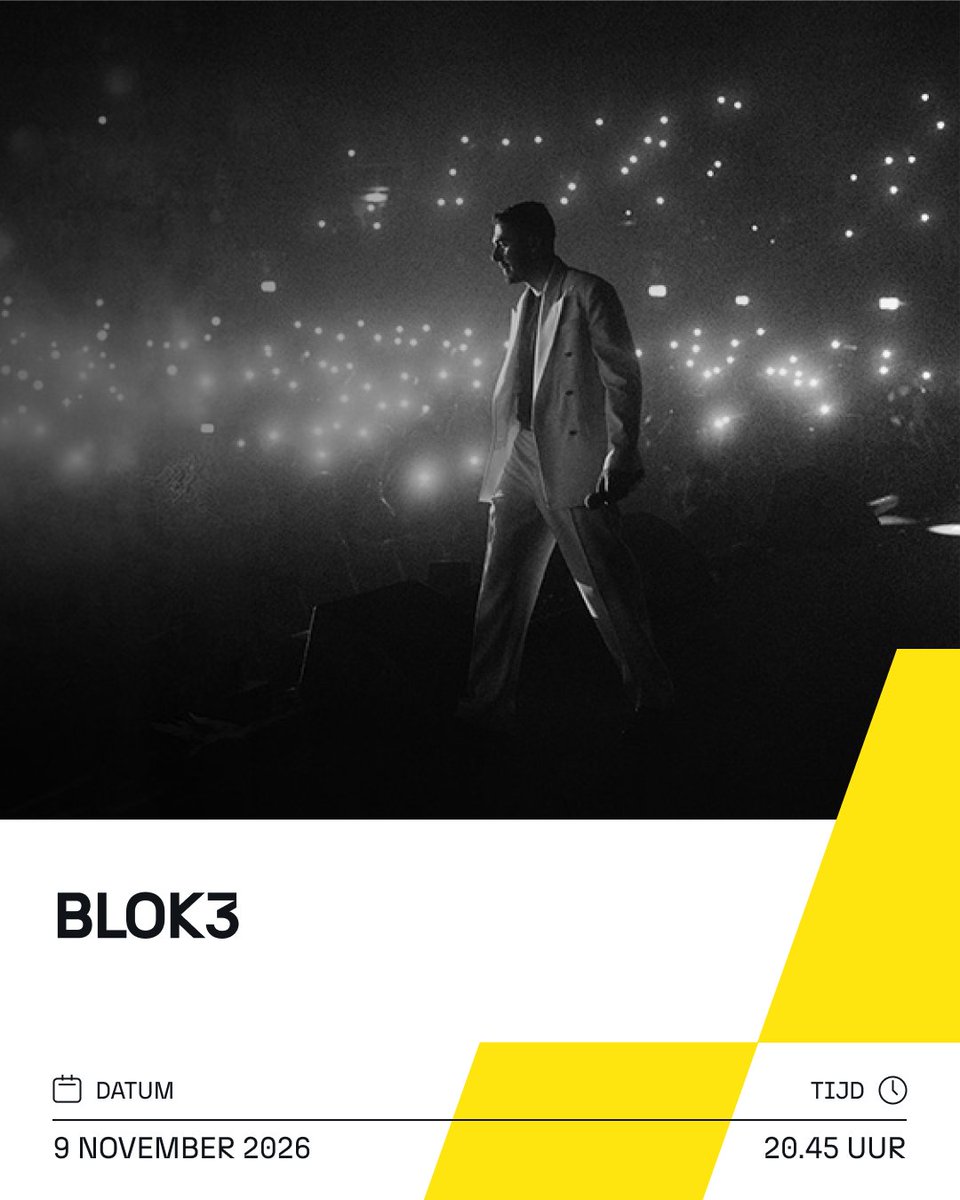 rotterdamahoy's tweet photo. BLOK3 komt naar Ahoy met zijn grootste show tot nu toe 🔥Tijdens zijn eerste Europese arena-tour staat hij op het podium met een volledig orkest🎻
Koop vanaf 25 maart om 10:00 je tickets via https://t.co/CAw2Pan1Hb https://t.co/gblCwQvzkW