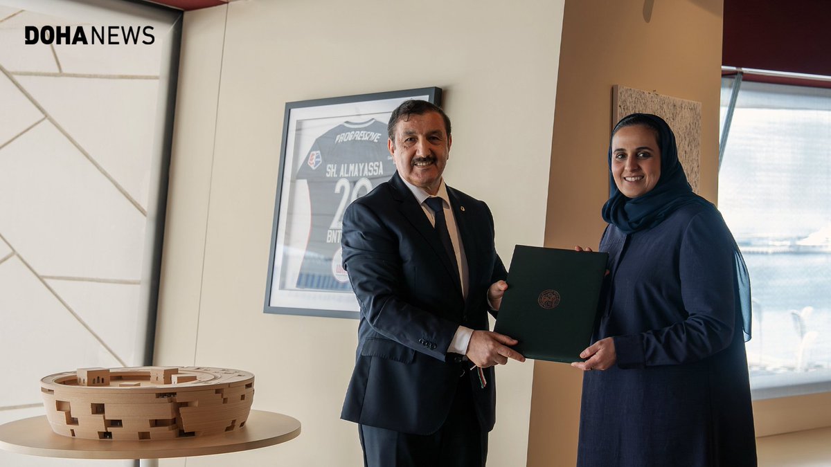 dohanews's tweet image. Sheikha @almayassahamad Al Thani, Chairperson of #Qatar Museums, met #Algeria's Ambassador to Qatar Salah Attia on Wednesday to discuss opportunities for cultural #cooperation between the two countries.