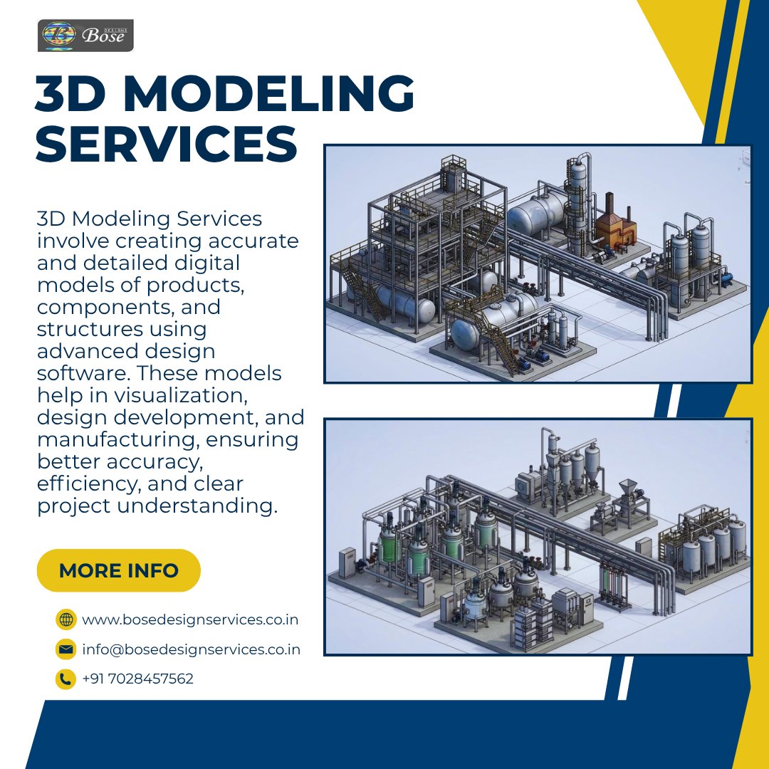 kkrbosedesign's tweet image. Transform ideas into precise digital reality. 🖥️✨
Our 3D Modeling Services deliver accurate, detailed, and high-quality models for design, engineering, and visualization needs.
#3DModeling #ProductModeling #CADDesign #EngineeringDesign #3DDesign #DesignVisualization