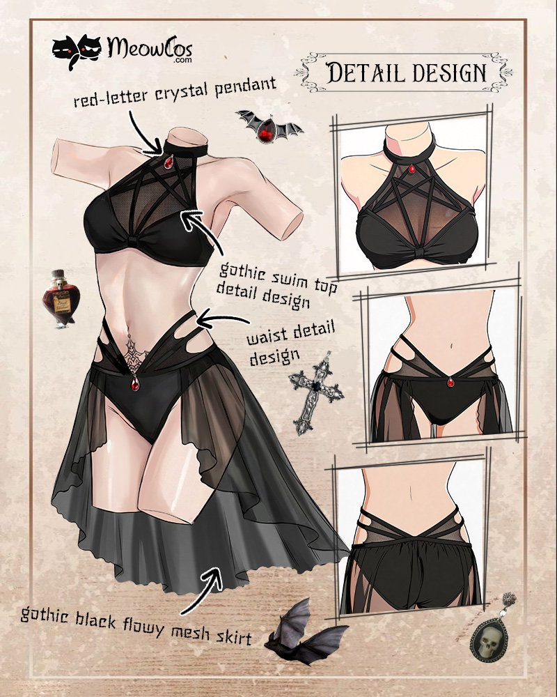 meowcosfashion's tweet image. 🩸What detail do you like most? Drop it in the comments 👇🏻

#meowcos #GothGirl #AltFashion #GothSwimwear #goth #gothic #gothicstyle