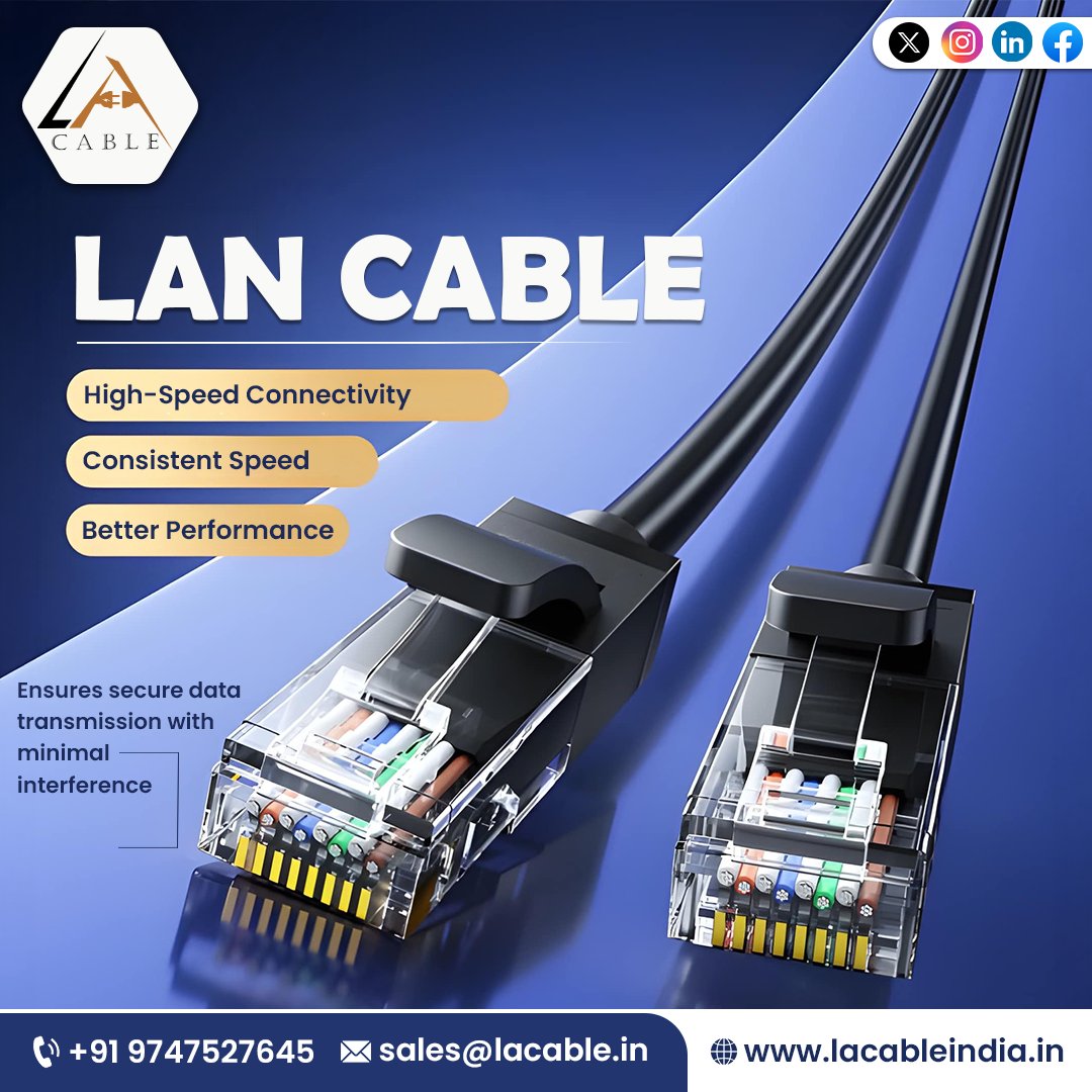CableLa13357's tweet image. ⚡ Stay connected with high-speed performance!
Our LAN Cables ensure stable, fast, and secure data transmission for your network needs.🌐
📞+91 97475 27645
🌐 lacableindia.in
#LANCable #NetworkingSolutions #HighSpeedInternet #DataConnectivity #TechSolutions #SecureNetwork