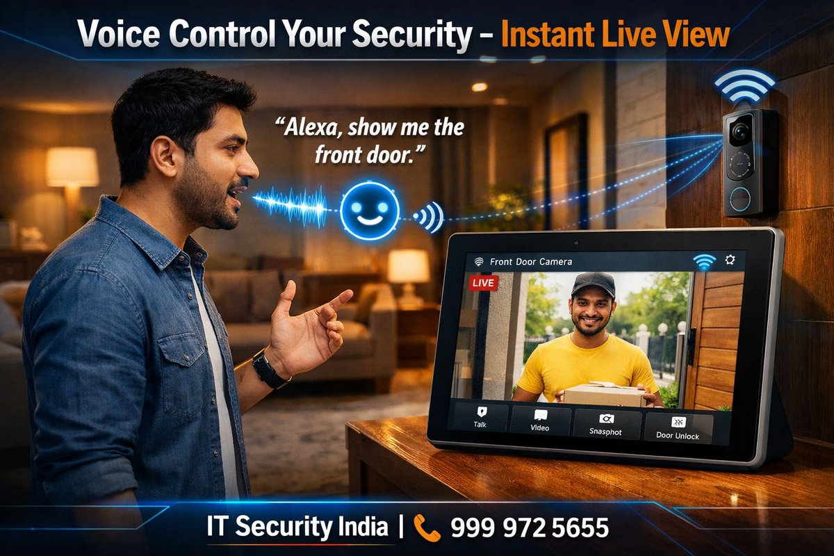 itsecurityindia's tweet image. Alexa, show me the front door.” 🔊📺
और तुरंत आपके सामने लाइव वीडियो! 😲

📞 999 972 5655

#SmartHome #Alexa #VoiceControl #CCTV #HomeSecurity #SmartSecurity #DoorCamera #TechIndia #Gurgaon #ITSecurityIndia #Surveillance #FutureTech #DigitalIndia