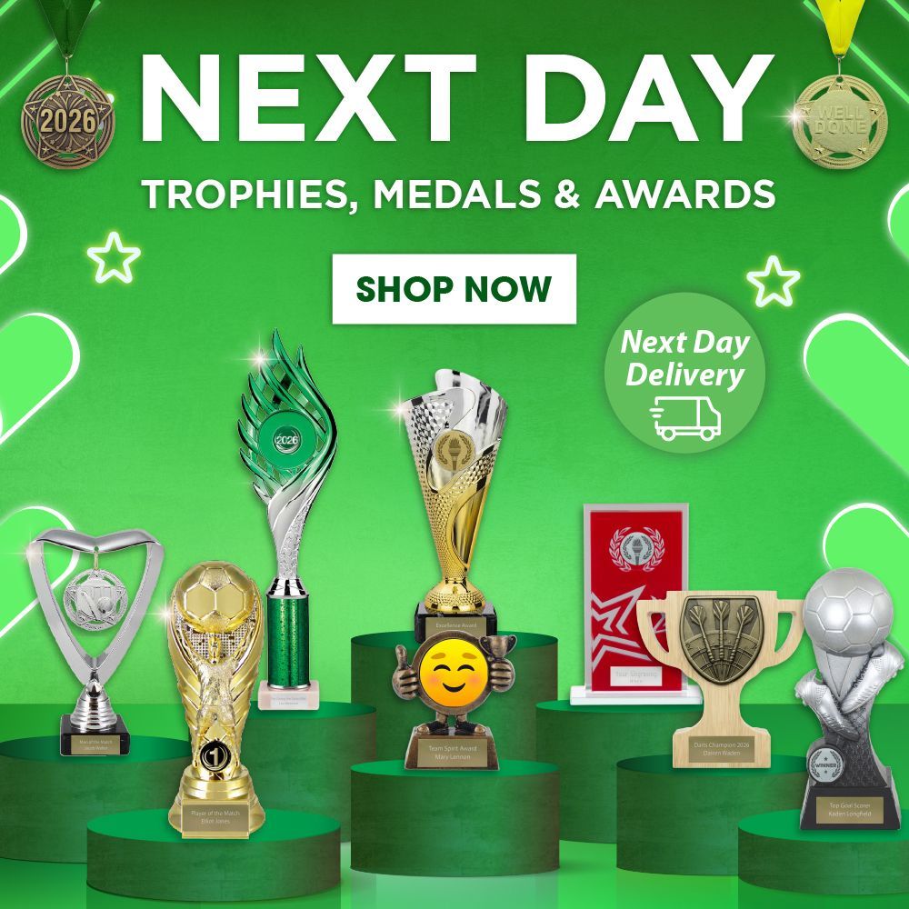 TrophyStore's tweet photo. NEED YOUR ORDER LAST MINUTE?! 👀

Here at Trophy Store we believe recognising achievements shouldn't be delayed. That's why we offer Next Working Day Delivery on 1,000s of Trophies, Medals &amp; Awards! 🥳
https://t.co/PTYwpRGg8O https://t.co/eHsEwMQpMr
