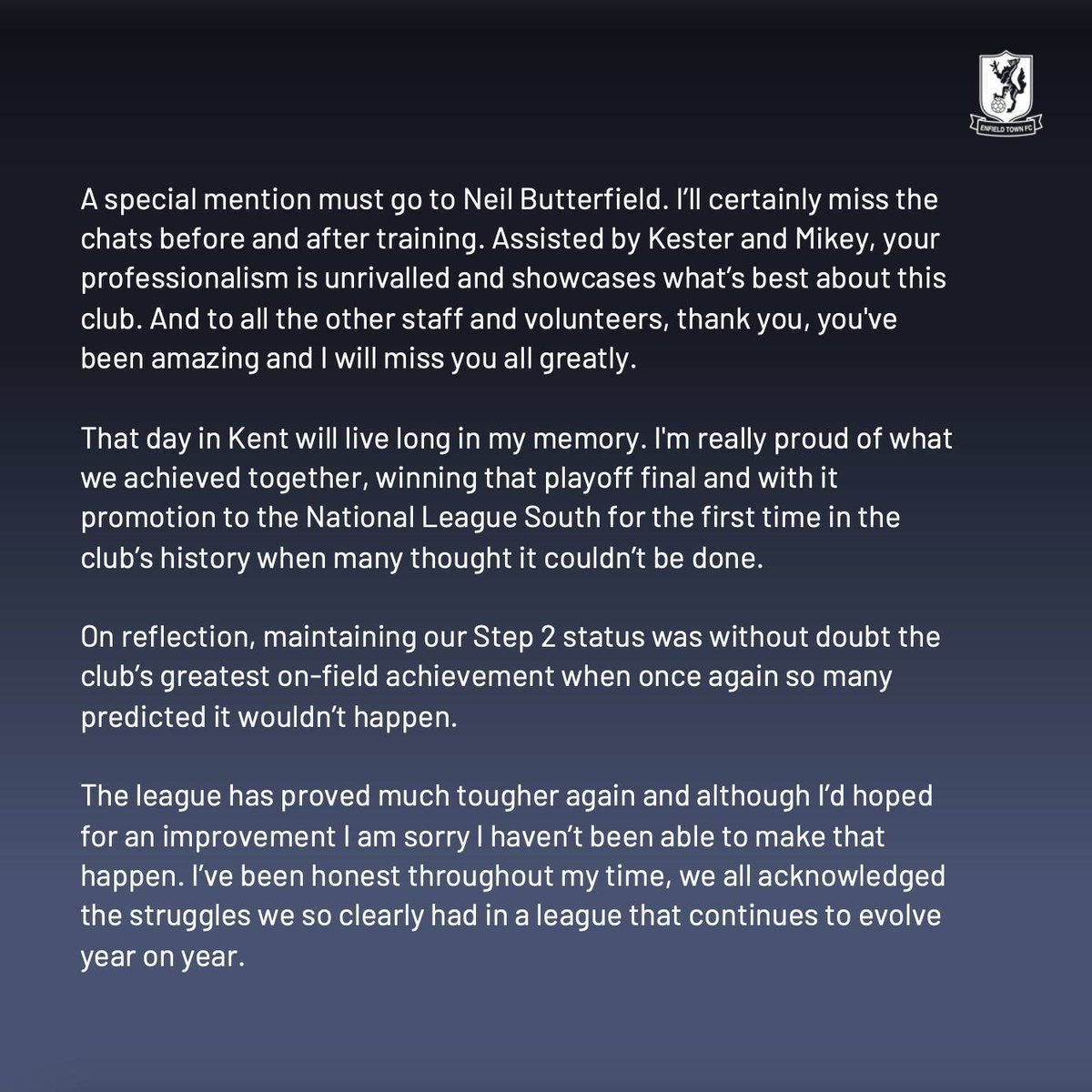 Enfield Town FC tweet media