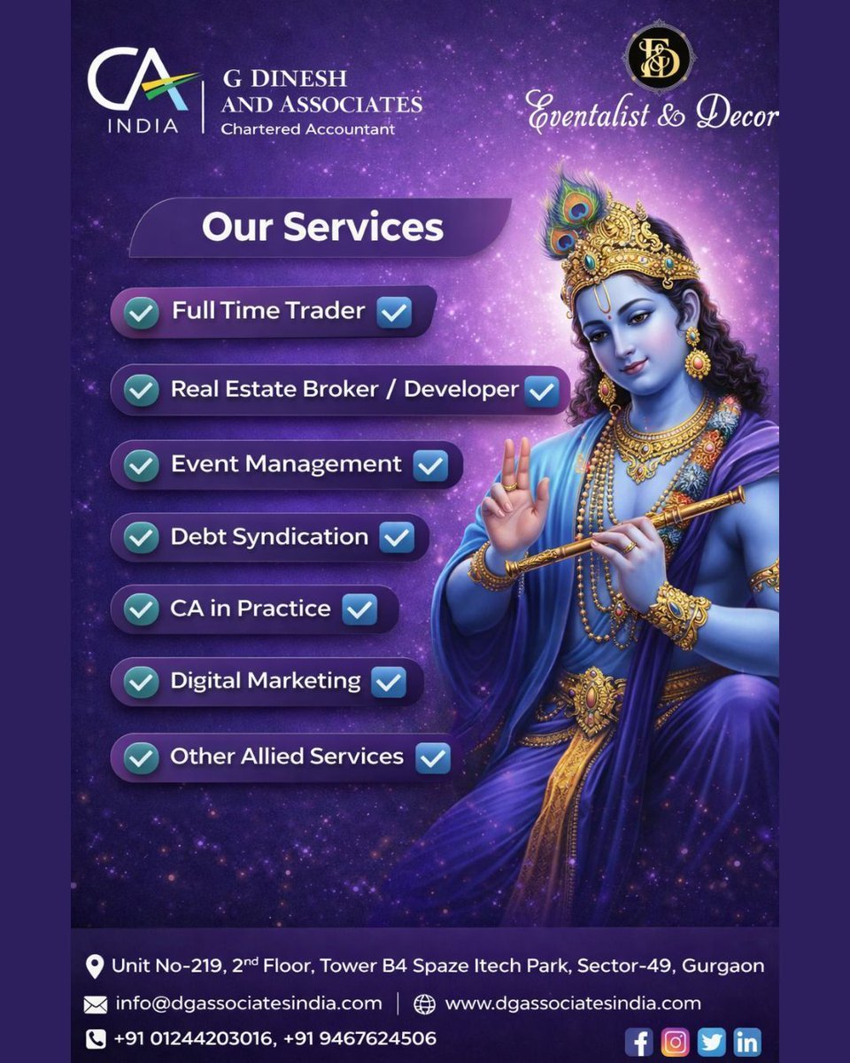 BBhavika69313's tweet image. ✨ Where expertise meets excellence!
From finance to flawless events, we deliver solutions that elevate your business and lifestyle. 💼🎉
Partner with professionals who turn ideas into success stories! 
.
.
.
#EventManagement #CorporateEvents #DigitalMarketing #RealEstateIndia