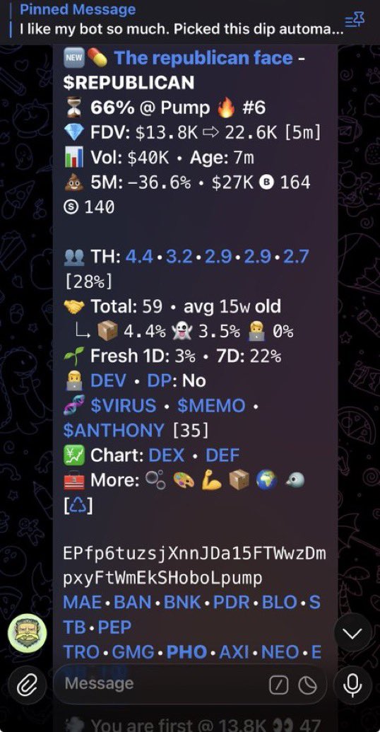 JournalTrader1's tweet image. $REPUBLICANS moved from $13.8K to $491K MC 📊🚀  

Micro caps change timelines 💸  

The edge is simple — be early 🧠  

Follow &amp;amp; tap VIP before the next breakout candle prints 🔥📈  

CA:  
1xJ6quHgi7qLVvxyoWom8rGNwQFR6nKRvs4KrYU47d6  

#Crypto #P2P #Solana #memecoin #bbvipal5
