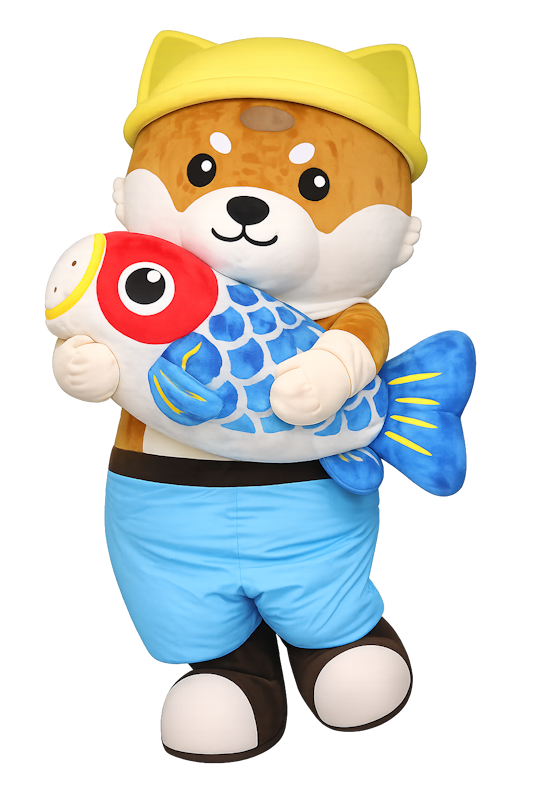 ボク（どけんたろう）が鯉のぼりのぬいぐるみをギューッとしている、とってもファンシーな素材を用意したワン。

東京土建の運動方針に反しない限りでご自由にお使いください。