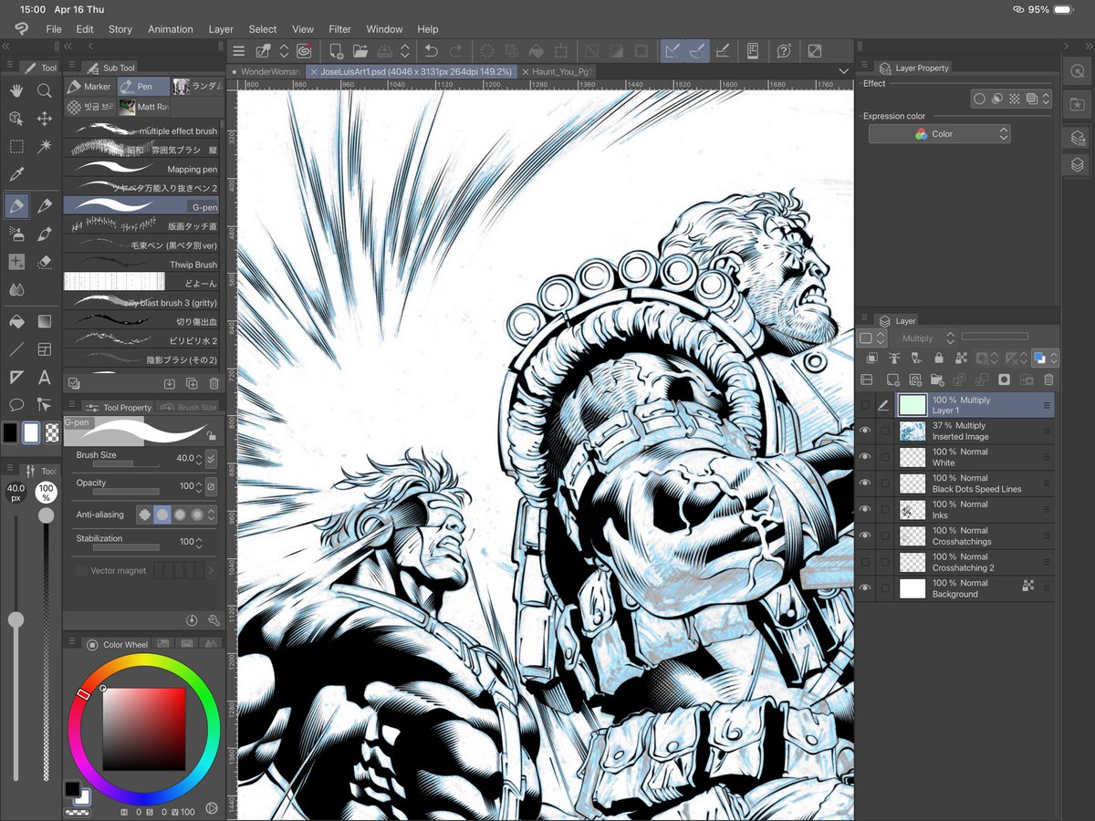Rod_Tsumura's tweet image. One more WIP , pencils by the powerful José Luis , me on the inks .

#marvelcomics #CLIPSTUDIOPAINT #dragonball #inker #comics #アメコミ