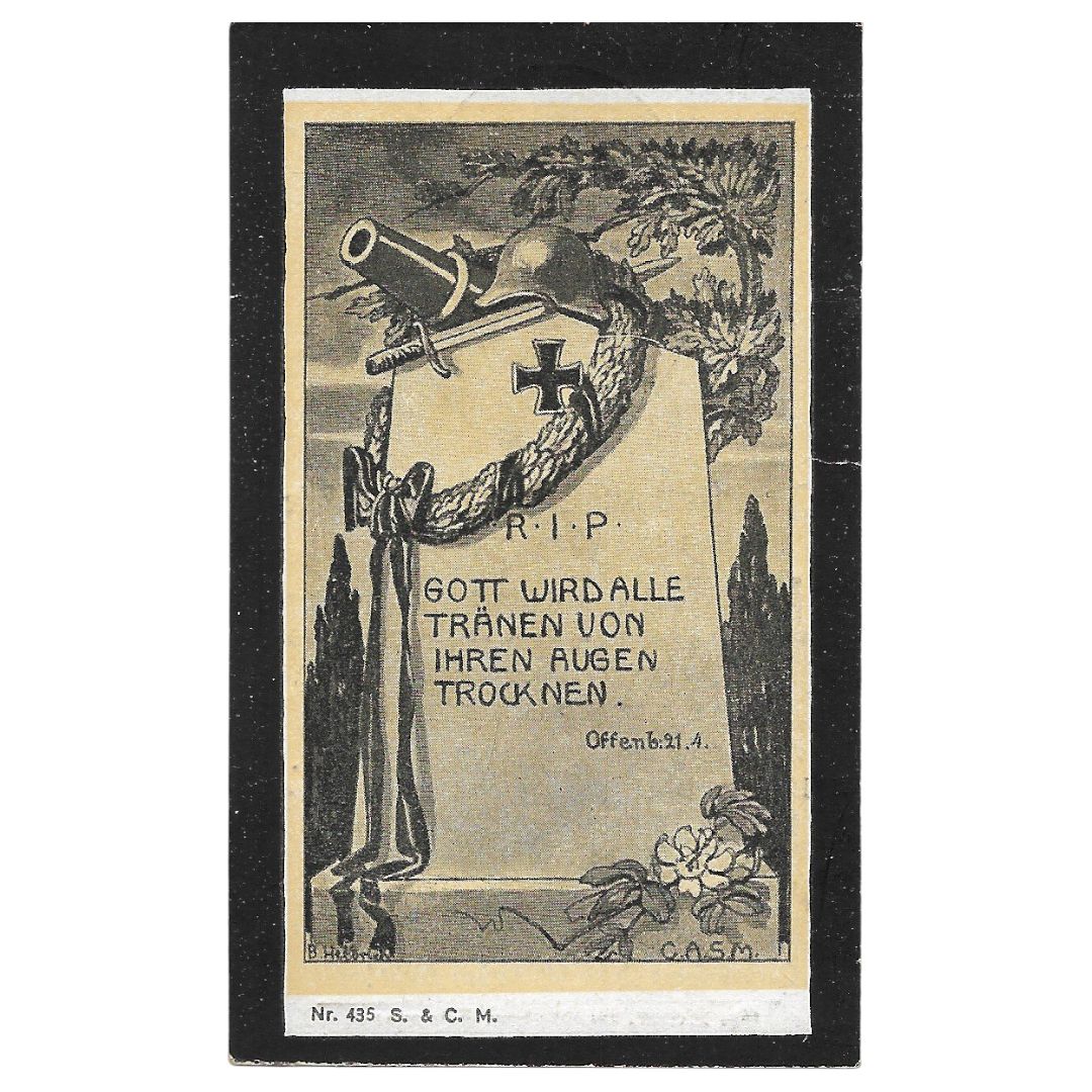 militariabe's tweet photo. 📜 Death Card: Franz Sperber – 1918
Original German memorial card (Sterbebild) for Franz Sperber from Schwandorf. Sperber died in a military hospital on October 1, 1918, at the age of 20, just weeks before the armistice.
👉 https://t.co/vezmSCJ26N
👉 https://t.co/LfCKR3gI8i https://t.co/GFBZ9rczQi