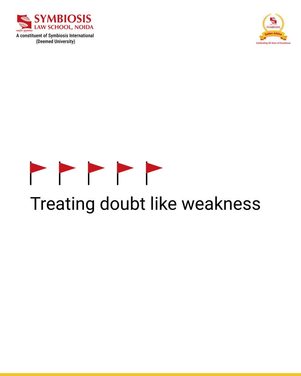 LawNoida's tweet image. In law, doubt is not weakness. Often, it is the start of better reasoning. 
.
.
.
#lawschool #lawstudents #slsnoida #criticalthinking