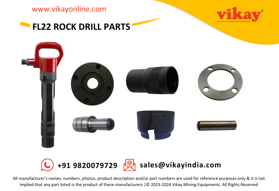 Vikay Mining Equipments is a worldwide distributor of OEM quality FL22 Chicago Pneumatic Rock Drill Parts suitable for CP FL 22 Clay Digger from India.

Vikay Mining Equipments
Product Link: vikayonline.com/product/fl22-c…
Email: sales@vikayindia.com
WhatsApp: +91 98200 79729