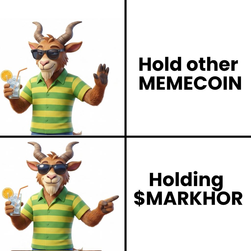 Don't miss the opportunity everyone.
Smart call with meme season with $MARKHOR 🚀🚀🔥🔥