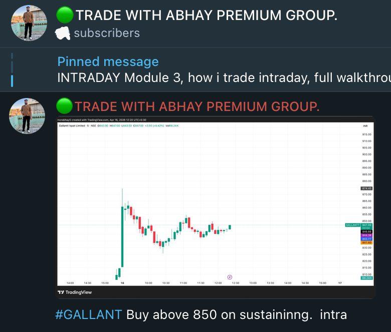 Tradewithabhay8's tweet image. #INTRADAY

#GALLANTT 850 TO 904 Booked 6% profit 💶, overall 10R Trade 📊.  Shared in premium group. Dm for details 

Apna roj ka kaam hogya hai daily rocket udane ka 🚀