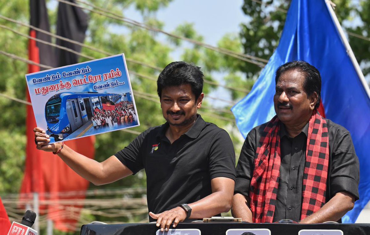 THChennai's tweet photo. #TamilNaduElection: 

#DMK leader and Deputy Chief Minister #UdhayanidhiStalin campaigned in support of the party’s #MaduraiEast Assembly constituency candidate P. Moorthy, in #Madurai on Thursday.

📸: R. Ashok (@ashokfoto) / The Hindu https://t.co/jig8tiiSGK